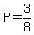 P=3%2F8