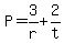 P=3%2Fr%2B2%2Ft