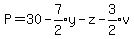 P=30-expr%287%2F2%29y-z-expr%283%2F2%29v