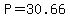 P=30.66