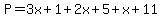 P=3x%2B1%2B2x%2B5%2Bx%2B11