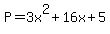 P=3x%5E2%2B16x%2B5