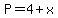 P=4%2Bx