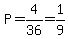 P=4%2F36=1%2F9