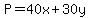P=40x%2B30y