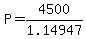P=4500%2F1.14947