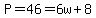 P=46=6w%2B8