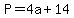 P=4a%2B14