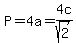 P=4a=4c%2Fsqrt%282%29