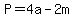 P=4a-2m