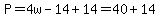 P=4w-14%2B14=40%2B14