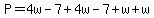 P=4w-7%2B4w-7%2Bw%2Bw