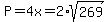 P=4x=2%2Asqrt%28269%29