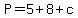 P=5%2B8%2Bc