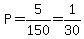P=5%2F150=1%2F30