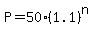 P=50%281.1%29%5En