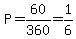 P=60%2F360=1%2F6