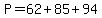 P=62%2B85%2B94