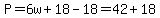 P=6w%2B18-18=42%2B18