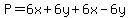 P=6x%2B6y%2B6x-6y