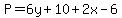 P=6y%2B10%2B2x-6