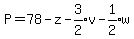 P=78-z-expr%283%2F2%29v-expr%281%2F2%29w
