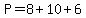 P=8%2B10%2B6