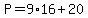 P=9%2A16%2B20