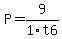 P=9%2F1t6