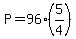P=96%285%2F4%29