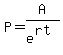 P=A%2Fe%5E%28rt%29