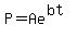 P=Ae%5E%28bt%29