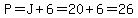 P=J%2B6=20%2B6=26