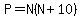 P=N%28N%2B10%29