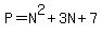 P=N%5E2%2B3N%2B7