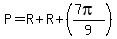 P=R%2BR%2B%28%287pi%29%2F9%29
