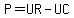 P=UR-UC