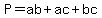 P=ab%2Bac%2Bbc