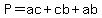 P=ac+%2B+cb+%2B+ab