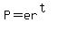 P=er%5E%28t%29
