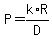 P=k%2AR%2FD