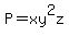 P=xy%5E2z