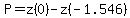 P=z%280%29-z%28-1.546%29