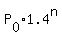 P%5B0%5D%2A1.4%5En