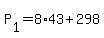 P%5B1%5D+=+8%2A43+%2B+298
