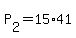 P%5B2%5D+=+15%2A41
