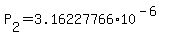 P%5B2%5D+=+3.16227766+%2A+10%5E%28-6%29