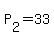 P%5B2%5D+=+33