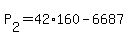 P%5B2%5D+=+42%2A160+-+6687