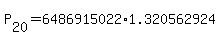 P%5B20%5D+=+6486915022%2A1.320562924